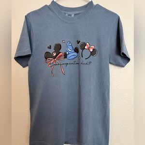 Disney Mickey Mouse Fantasia Comfort Colors Dusty Blue Crewneck Tee NWOT Size S